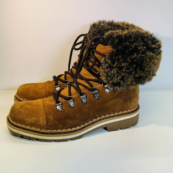 Sam Edelman Boots Women's 6M Bowen Brown Suede Leather Fall Winter Shoes - Picture 1 of 7